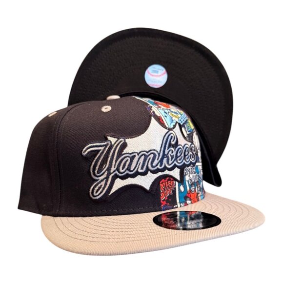 New Era New York Yankees Diamond Hero Edition 9FIFTY Snapback Hat Cap Navy Gray - Picture 1 of 9